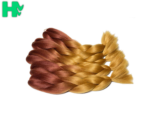 Ombre Braiding Wave Synthetic Hair Pieces No Lice Rainbow Color For Women