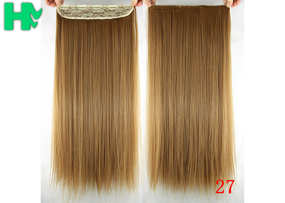 Long Silky straight Synthetic Hair Extensions Double Drawn Strong Hair Weaving