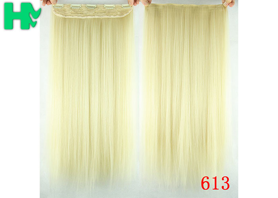 Long Silky straight Synthetic Hair Extensions Double Drawn Strong Hair Weaving