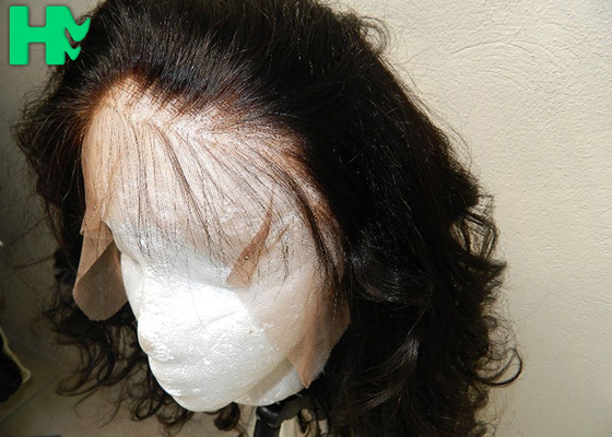 Womens Curly Hair Synthetic Front Lace Wigs Natural Black Color Wigs