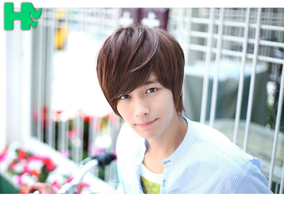 Tangle Free Mens Hair Wigs Bright Straight Hair Weave For White Men