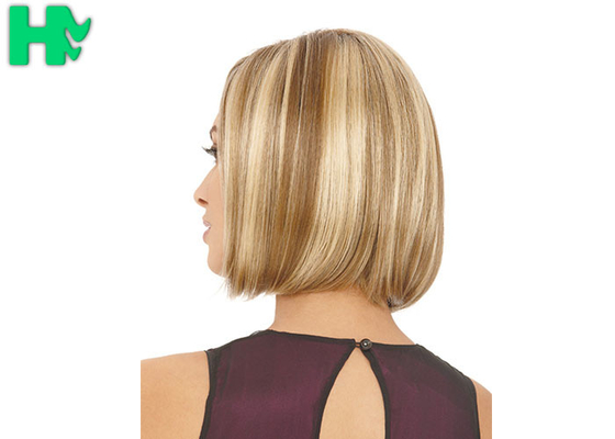 Soothing Natural Volume Synthetic Heat Resistant Wigs , Short Bobo Blonde Wig With Tangle Free