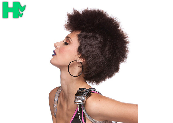Eco - Friendly Synthetic Fiber Cosplay Short Wigs , Custom Color Sports Fan Wigs