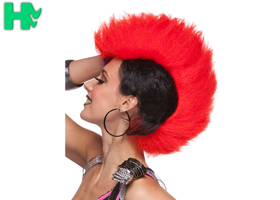 Eco - Friendly Synthetic Fiber Cosplay Short Wigs , Custom Color Sports Fan Wigs