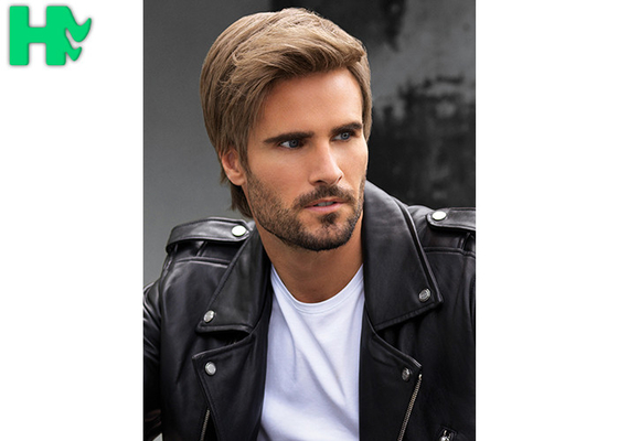 Handsome Cozy Wavy Layered Synthetic Hair Men's Capless Wig , 6 Inches Mens Short Hair Wig