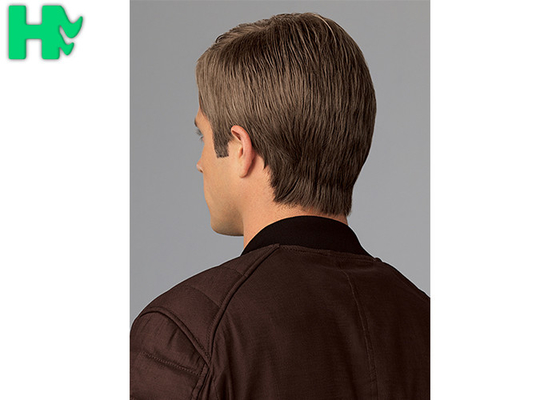 Simple Fluffy Men Hair Wig Short Straight Capless 100% Heat Resistant Fiber