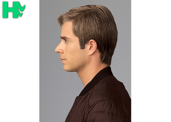 Simple Fluffy Men Hair Wig Short Straight Capless 100% Heat Resistant Fiber