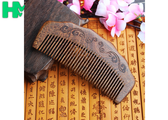 High - End Hairdressing Wooden Beard Comb Anti - Static Solid Wood Carving Mushu