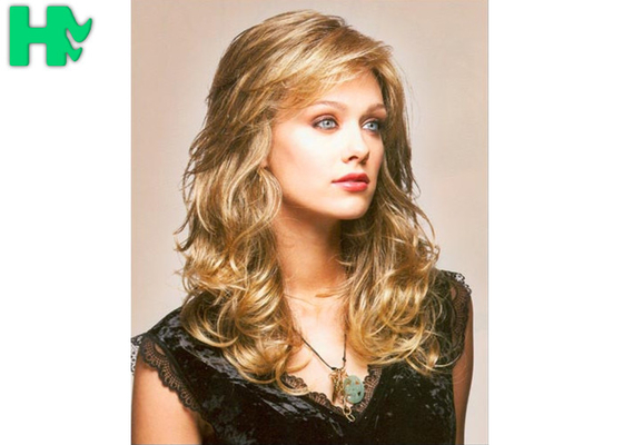 Fashion Classic Style Long Synthetic Wigs Long Curly Blonde Natural Look Wigs