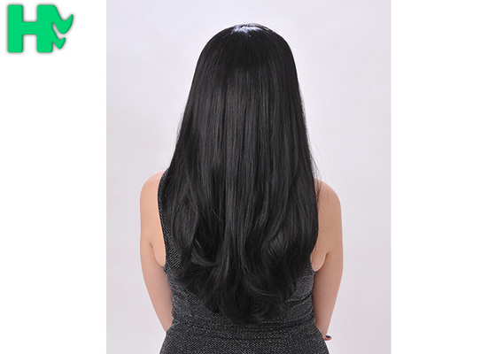 Natural Black Skin Hairline Long Straight Hair Wigs Russian Style Synthetic Wig