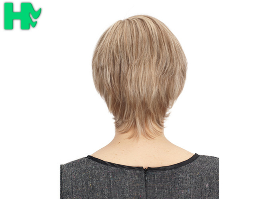27T613 Highlight Color Short Synthetic Hair Wigs / Fashion Natural Look Hair Wigs