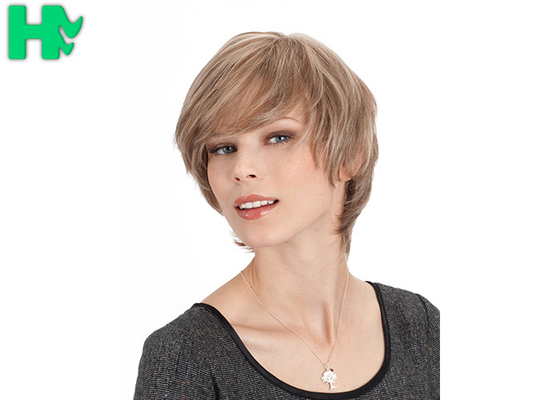 27T613 Highlight Color Short Synthetic Hair Wigs / Fashion Natural Look Hair Wigs