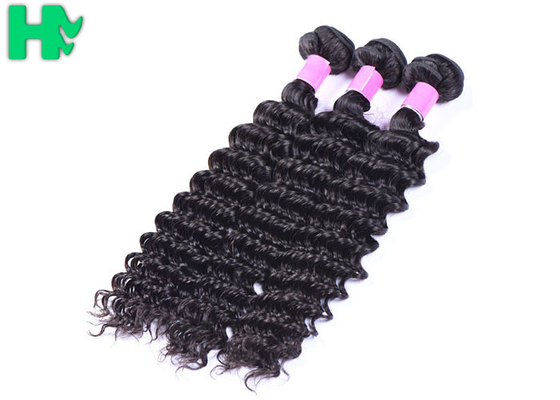 Deep Curl Remy Human Hair Weave , 100% Virgin Human Peruvian Deep Curly Hair Extensions