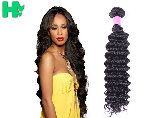 Deep Curl Remy Human Hair Weave , 100% Virgin Human Peruvian Deep Curly Hair Extensions