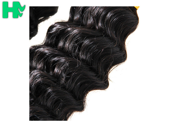 Double Drown Tangle Free Natural Human Remy Human Hair Deep Curly Peruvian Human Hair Extensions