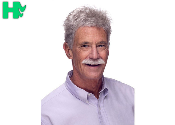Fashion Father's Day Gift Synthetic Short Old Man Wigs , Synthetic Wigs For Mens