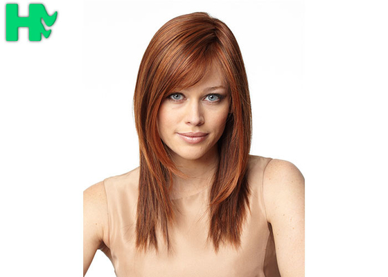 Red Color Synthetic Hair Wigs 16 inch None Lace Elegant Ladies Wigs