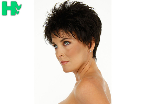 Natural Straight Wave Short Style Synthetic No Weft Full Hair Wig