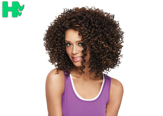 Near To Real Hair Wig Natural Look Curly Full Head Synthetic Hair Wig