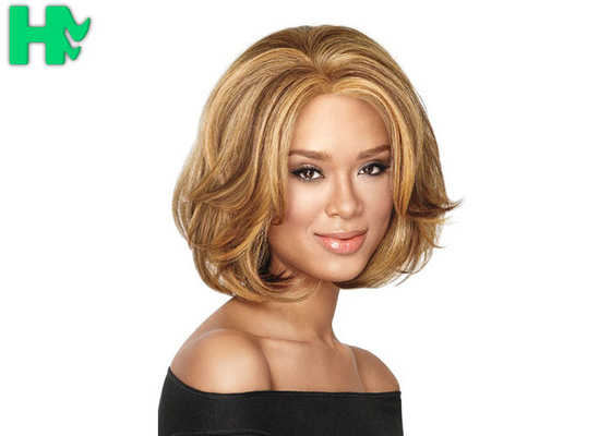 Synthetic 12 Inch Deep Blond American High Tmperature Synthetic Hair Wig