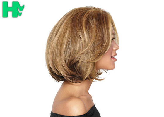 Synthetic 12 Inch Deep Blond American High Tmperature Synthetic Hair Wig