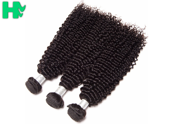 Malaysian Natural Color Kinky Curly 100% Remy Human Hair Extensions Bundles
