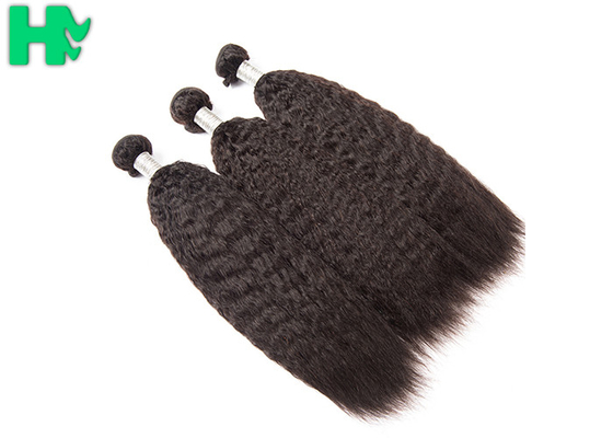 8’’-30’’ Virgin 100% Natural Human Hair Extensions Kinky Straight Double Weft