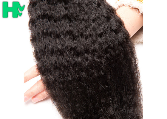 8’’-30’’ Virgin 100% Natural Human Hair Extensions Kinky Straight Double Weft