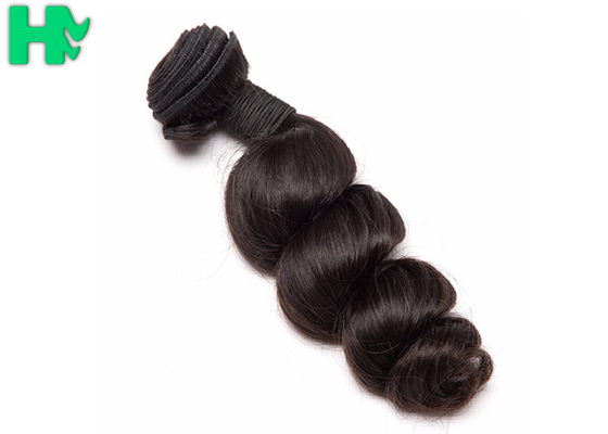 Peruvian Loose Wave Remy Natural Human Hair Extensions Natural Black Soft &amp; Smooth