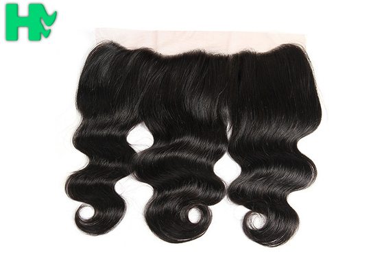 Unprocessed Virgin Smooth Silk Base Human Hair Closure / 13*4 Ear To Ear Lace Frontal