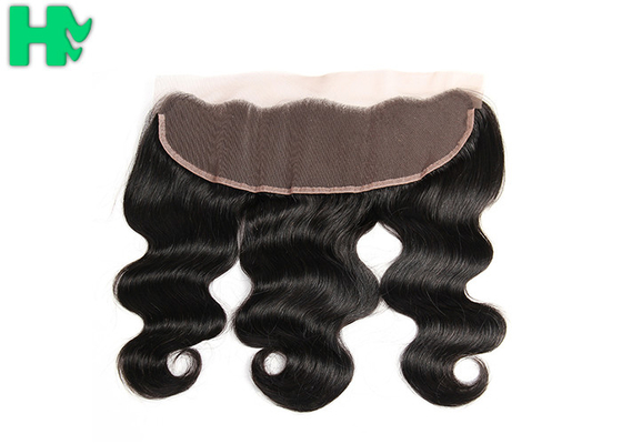 Unprocessed Virgin Smooth Silk Base Human Hair Closure / 13*4 Ear To Ear Lace Frontal