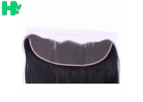 13*4 Straight Frontal Peruvian Human Hair Lace Closure / Lace Front Closure Piece