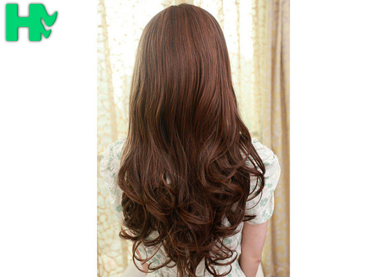 Brown Long Wave Natural Synthetic Hair Wigs for Women 70cm Length