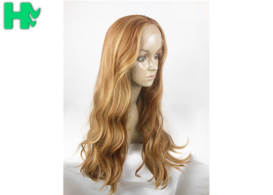 Natural Wave 26 Inch Long Synthetic Wigs Tones Blonde Mixed Heat Resistant