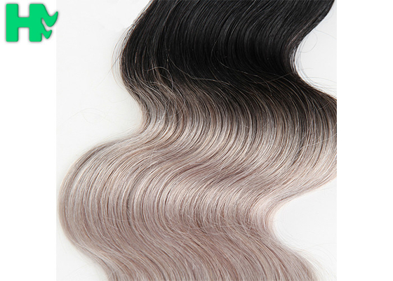 16 Inch Brazillian Human Remy Hair Extensions , Black Body Wave Hair