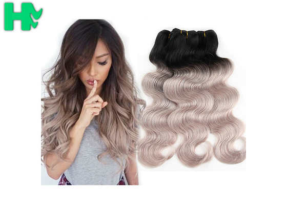 16 Inch Brazillian Human Remy Hair Extensions , Black Body Wave Hair