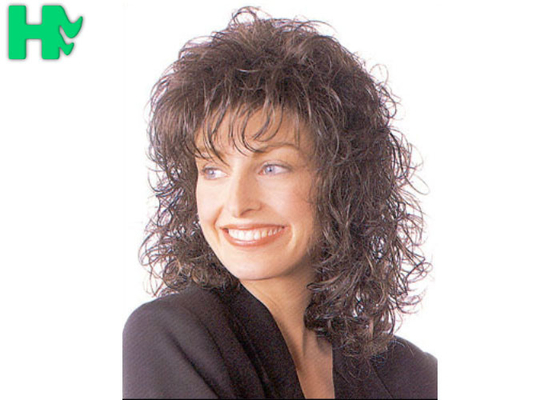Synthetic Fiber Curly Wigs Elegant And Generous Synthetic Wigs For Party