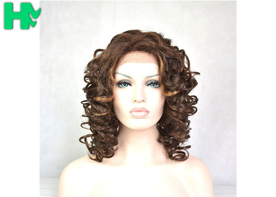 Cosplay Hair Brown Inner Buckle Women Wig For Heat Resistant Synthetic Wigs