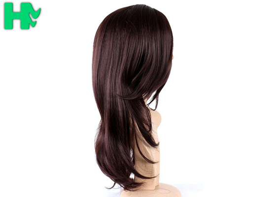 Fashionable Deep Red Cartoon Cosplay Synthetic Wig For Masquerade , Show