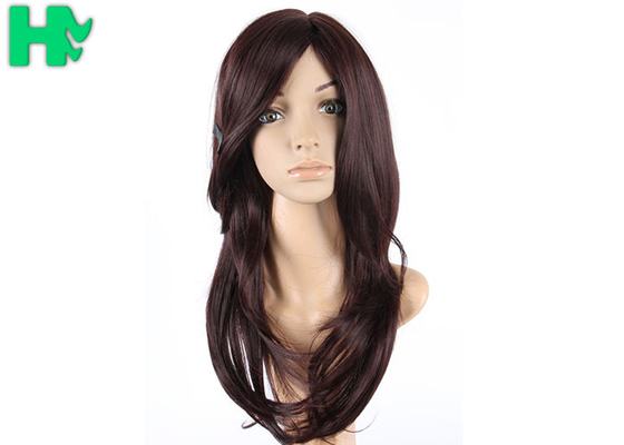 Fashionable Deep Red Cartoon Cosplay Synthetic Wig For Masquerade , Show