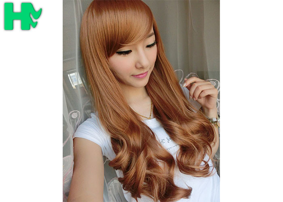 Heat Resistant Fiber Long Wave Texture Hairnet Wig Synthetic Wigs