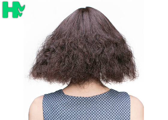 Fashion Black Curly Short Synthetic Wigs / Bob Wigs With Bangs For Black