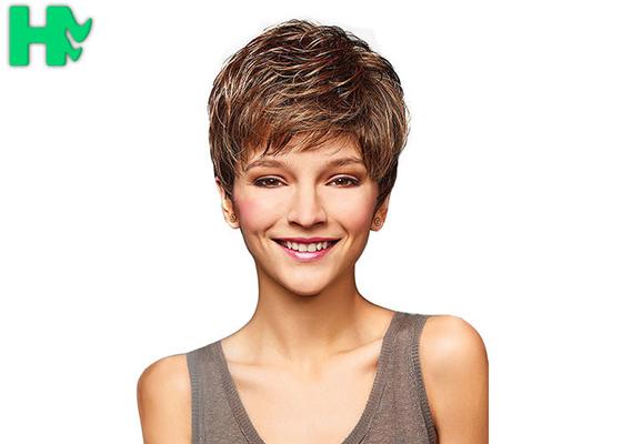 Heat Resistant Synthetic Choppy Bangs Short Wigs For Women Health And Breathable
