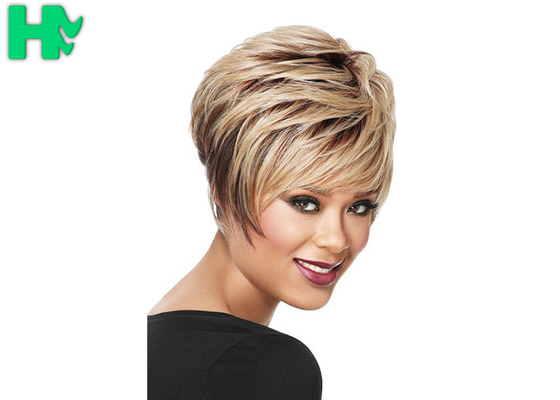 30’’ Synthetic 8 Inch Short Straight Wigs For Adult Female Adjustable Cap Size