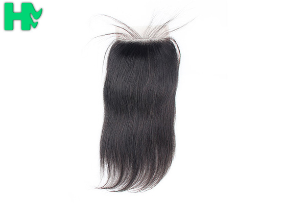 10A Grade 4x4 Free Part  Human Hair Closure / Full Lace Wigs With Baby Hair