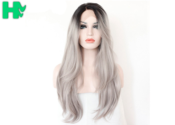 Crazy Party Synthetic Cosplay Wigs Non - Remy Hair Black Gray Or Custom Color