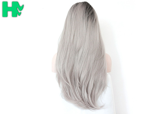 Crazy Party Synthetic Cosplay Wigs Non - Remy Hair Black Gray Or Custom Color