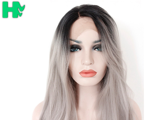 Crazy Party Synthetic Cosplay Wigs Non - Remy Hair Black Gray Or Custom Color