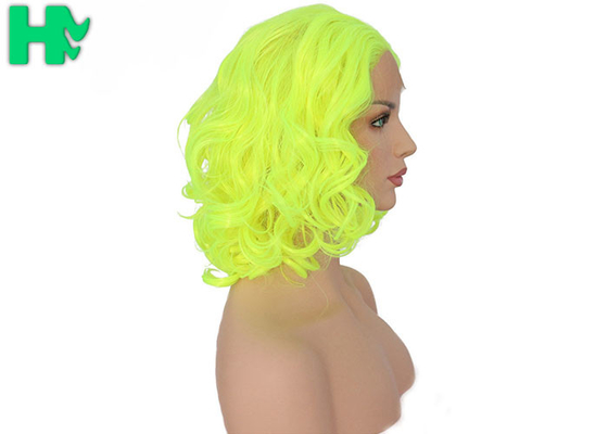 Graceful Green Curly Famale Colonial Costume Wig 12 Inch HT Fiber Material