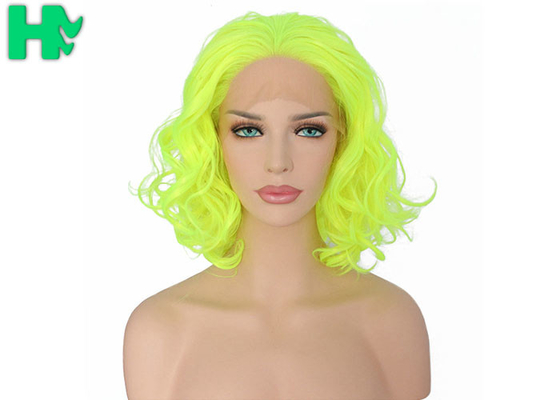 Graceful Green Curly Famale Colonial Costume Wig 12 Inch HT Fiber Material